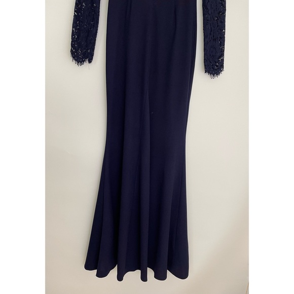 Lulus Whenever You Call Lace Open Back Maxi Dress Navy Size Small - Picture 2 of 8